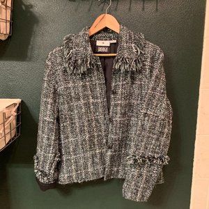 Yak Magik Size M Lined Jacket in Blue/Black/White